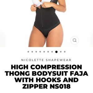 High compression thong bodysuit